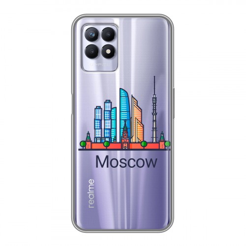 Полупрозрачный дизайнерский пластиковый чехол для Realme 8i Москва