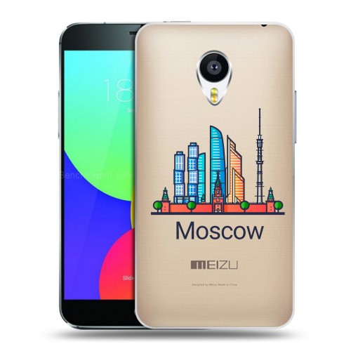 Полупрозрачный дизайнерский пластиковый чехол для Meizu MX4 Pro Москва