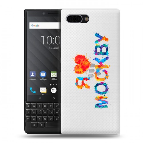 Полупрозрачный дизайнерский пластиковый чехол для BlackBerry KEY2 Москва