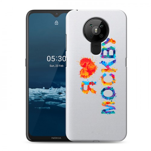 Полупрозрачный дизайнерский пластиковый чехол для Nokia 5.3 Москва