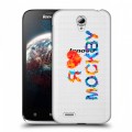 Полупрозрачный дизайнерский пластиковый чехол для Lenovo A859 Ideaphone Москва