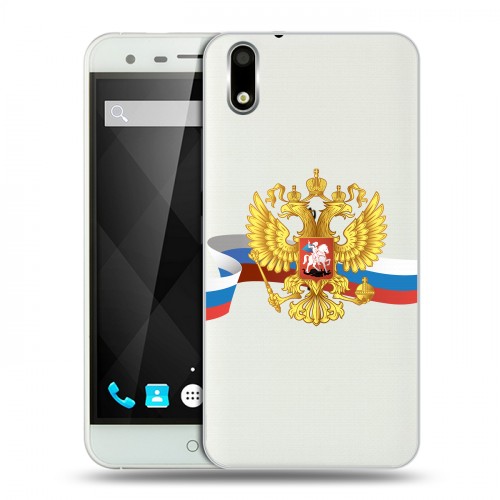 Полупрозрачный дизайнерский пластиковый чехол для Ulefone Paris Российский флаг