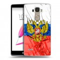 Дизайнерский пластиковый чехол для LG G4 Stylus Российский флаг