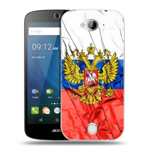 Дизайнерский силиконовый чехол для Acer Liquid Z530 Российский флаг