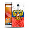 Дизайнерский пластиковый чехол для ZTE Blade X9 Российский флаг