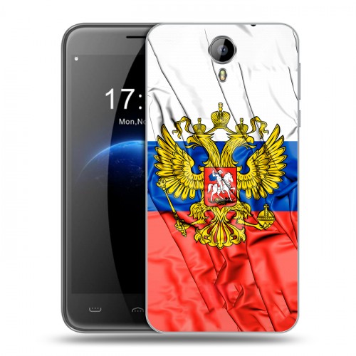 Дизайнерский силиконовый чехол для Homtom HT3 Российский флаг