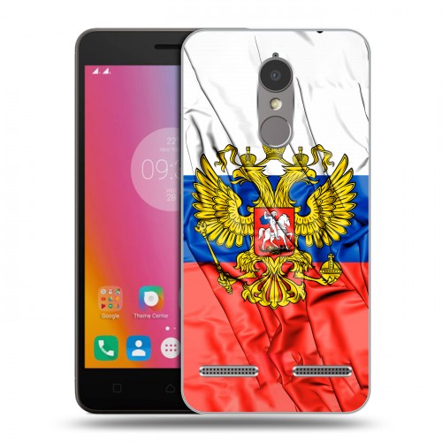 Дизайнерский пластиковый чехол для Lenovo K6 Российский флаг