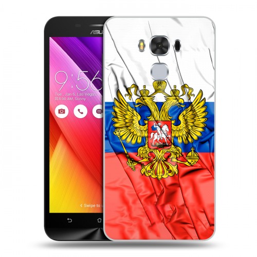 Дизайнерский силиконовый чехол для ASUS ZenFone 3 Max ZC553KL Российский флаг