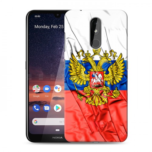 Дизайнерский силиконовый чехол для Nokia 3.2 Российский флаг