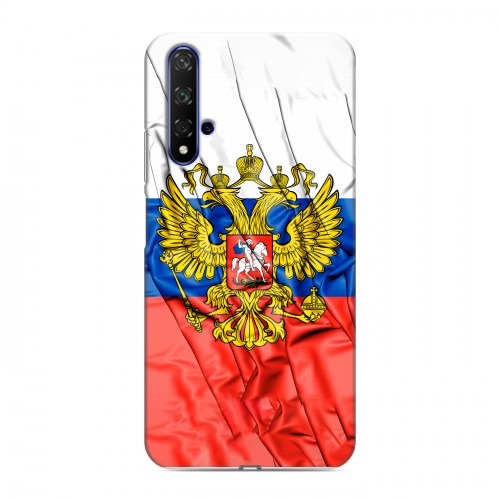 Дизайнерский силиконовый чехол для Huawei Honor 20 Российский флаг