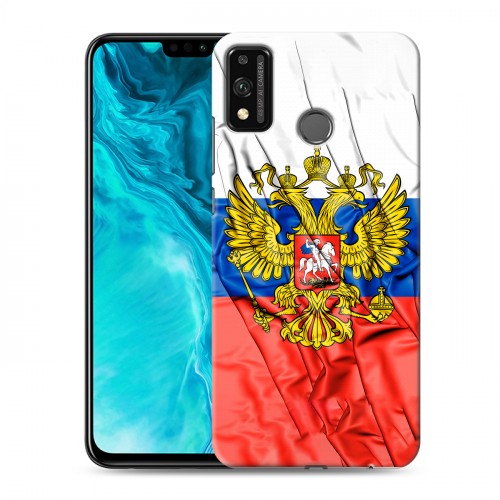 Дизайнерский силиконовый чехол для Huawei Honor 9X Lite Российский флаг