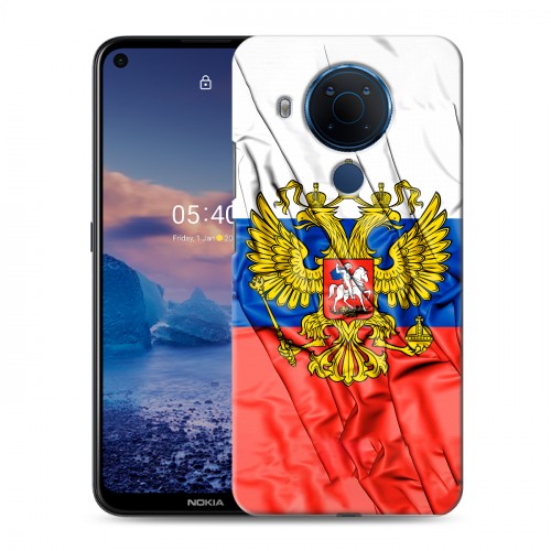 Дизайнерский силиконовый чехол для Nokia 5.4 Российский флаг