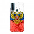 Дизайнерский силиконовый чехол для TCL 20 SE Российский флаг