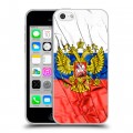 Дизайнерский пластиковый чехол для Iphone 5c Российский флаг