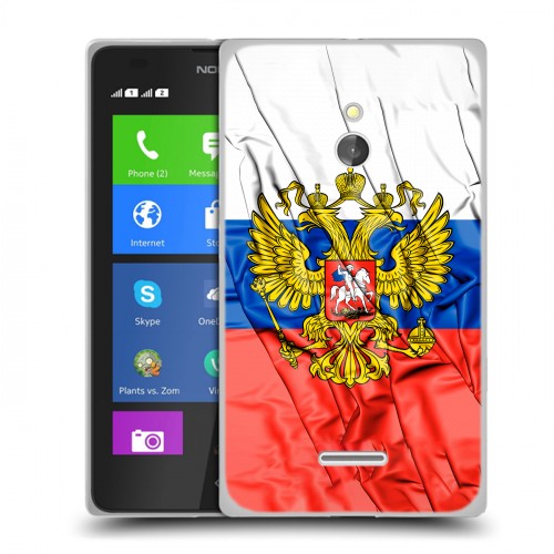 Дизайнерский силиконовый чехол для Nokia XL Российский флаг