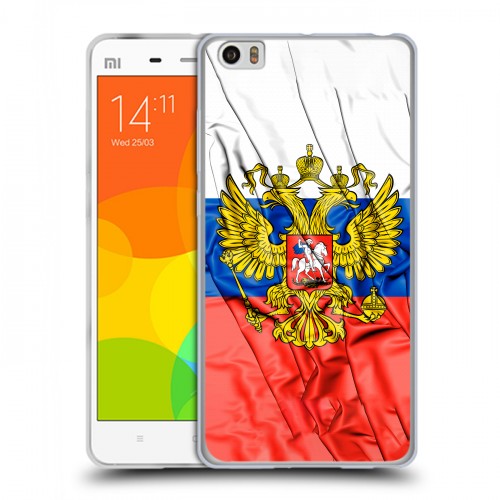 Дизайнерский силиконовый чехол для Xiaomi Mi Note Российский флаг