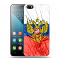 Дизайнерский пластиковый чехол для Huawei Honor 4X Российский флаг