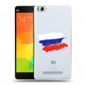 Полупрозрачный дизайнерский пластиковый чехол для Xiaomi Mi4i Российский флаг