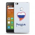 Полупрозрачный дизайнерский пластиковый чехол для Xiaomi Mi4S Российский флаг