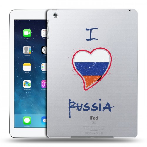 Полупрозрачный дизайнерский пластиковый чехол для Ipad (2017) Российский флаг