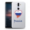 Полупрозрачный дизайнерский силиконовый чехол для Nokia 8 Sirocco Российский флаг