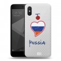 Полупрозрачный дизайнерский силиконовый чехол для Xiaomi Mi8 SE Российский флаг