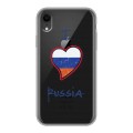 Полупрозрачный дизайнерский силиконовый чехол для Iphone Xr Российский флаг