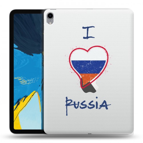 Полупрозрачный дизайнерский пластиковый чехол для IPad Pro 11 Российский флаг