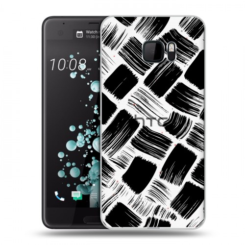 Полупрозрачный дизайнерский пластиковый чехол для HTC U Ultra Абстракции