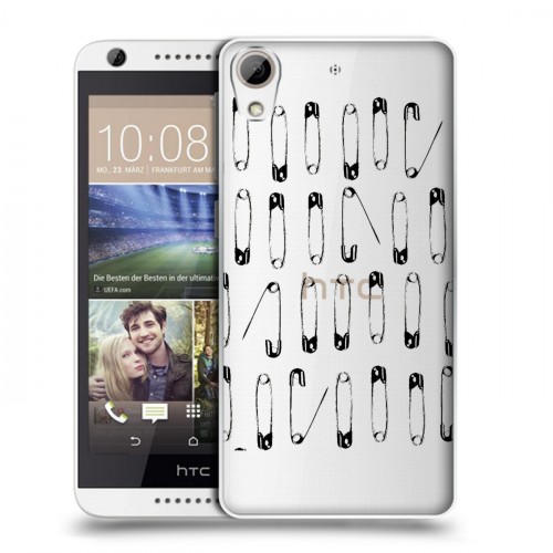 Полупрозрачный дизайнерский пластиковый чехол для HTC Desire 626 Абстракции