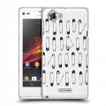 Полупрозрачный дизайнерский пластиковый чехол для Sony Xperia L Абстракции