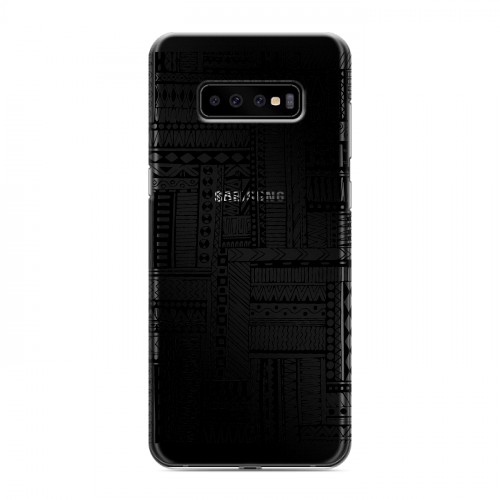 Полупрозрачный дизайнерский пластиковый чехол для Samsung Galaxy S10 Plus Абстракции
