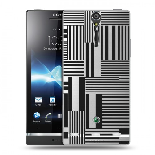 Полупрозрачный дизайнерский пластиковый чехол для Sony Xperia S Абстракции 2