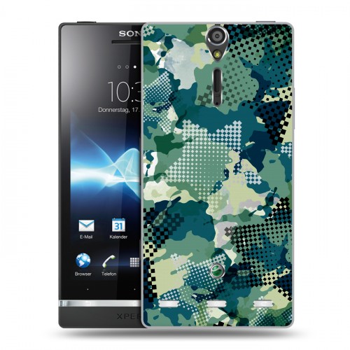 Полупрозрачный дизайнерский пластиковый чехол для Sony Xperia S Абстракции