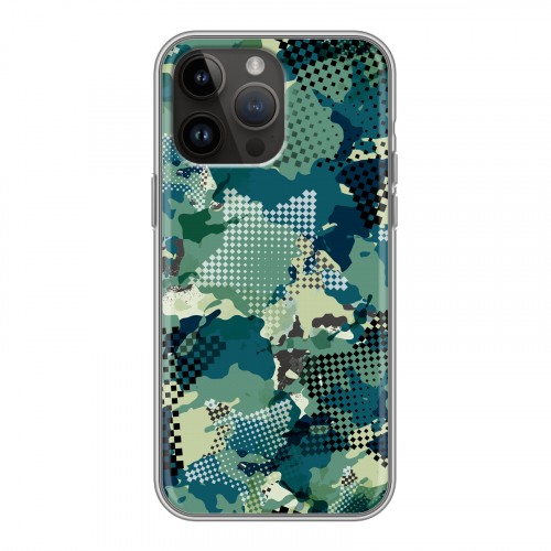 Полупрозрачный дизайнерский пластиковый чехол для Iphone 14 Pro Max Абстракции