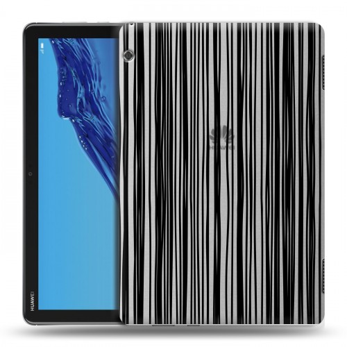 Полупрозрачный дизайнерский силиконовый с усиленными углами чехол для Huawei MediaPad T5 Абстракции