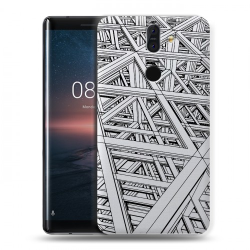 Полупрозрачный дизайнерский пластиковый чехол для Nokia 8 Sirocco Абстракции