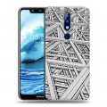 Полупрозрачный дизайнерский пластиковый чехол для Nokia 5.1 Plus Абстракции