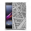 Полупрозрачный дизайнерский пластиковый чехол для Sony Xperia Z Ultra  Абстракции