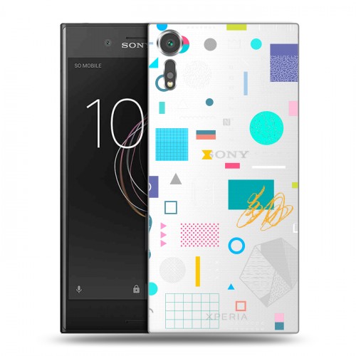 Полупрозрачный дизайнерский пластиковый чехол для Sony Xperia XZs Абстракции