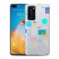 Полупрозрачный дизайнерский пластиковый чехол для Huawei P40 Абстракции