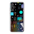 Полупрозрачный дизайнерский силиконовый чехол для Huawei Y8p Абстракции