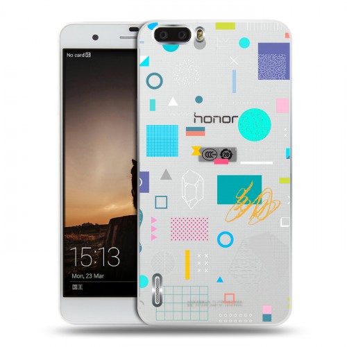 Полупрозрачный дизайнерский пластиковый чехол для Huawei Honor 6 Plus Абстракции