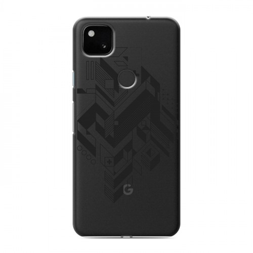 Полупрозрачный дизайнерский пластиковый чехол для Google Pixel 4a Абстракции 3