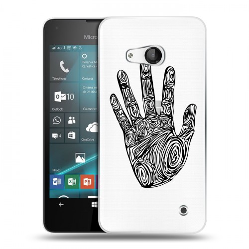 Полупрозрачный дизайнерский пластиковый чехол для Microsoft Lumia 550 Абстракции