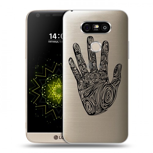 Полупрозрачный дизайнерский пластиковый чехол для LG G5 Абстракции