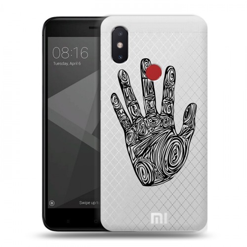 Полупрозрачный дизайнерский пластиковый чехол для Xiaomi Mi8 SE Абстракции