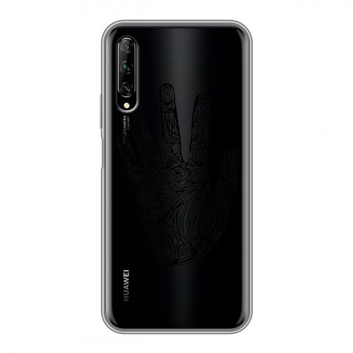 Полупрозрачный дизайнерский пластиковый чехол для Huawei Y9s Абстракции