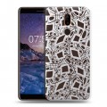 Полупрозрачный дизайнерский пластиковый чехол для Nokia 7 Plus Абстракции