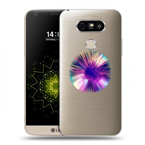 Полупрозрачный дизайнерский пластиковый чехол для LG G5 Абстракции 5